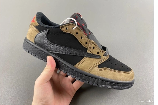 DM7866-2002 DM7866-2002 RETRO 1 OG SCOTT Brown TRAVIS SP  LOW JORDAN 0822